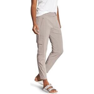 Athleta Chelsea Cargo Pant Light Asphalt Taupe Lightweight Quick Dry Stretch 6T